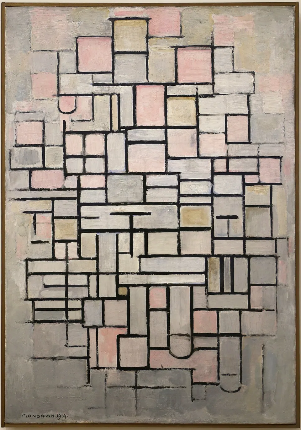 „Composition No. IV“ von Piet Mondrian, 1914, Kunstmuseum Den Haag.